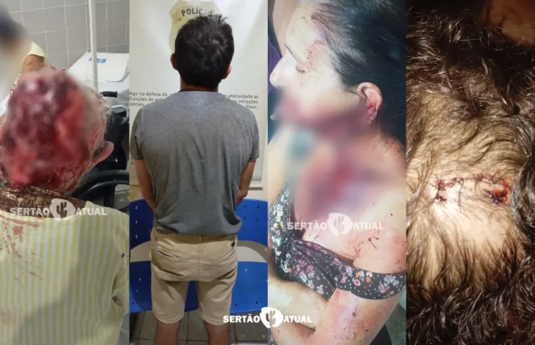 Filho ataca mãe e outras quatro pessoas com golpes de foice em Simões